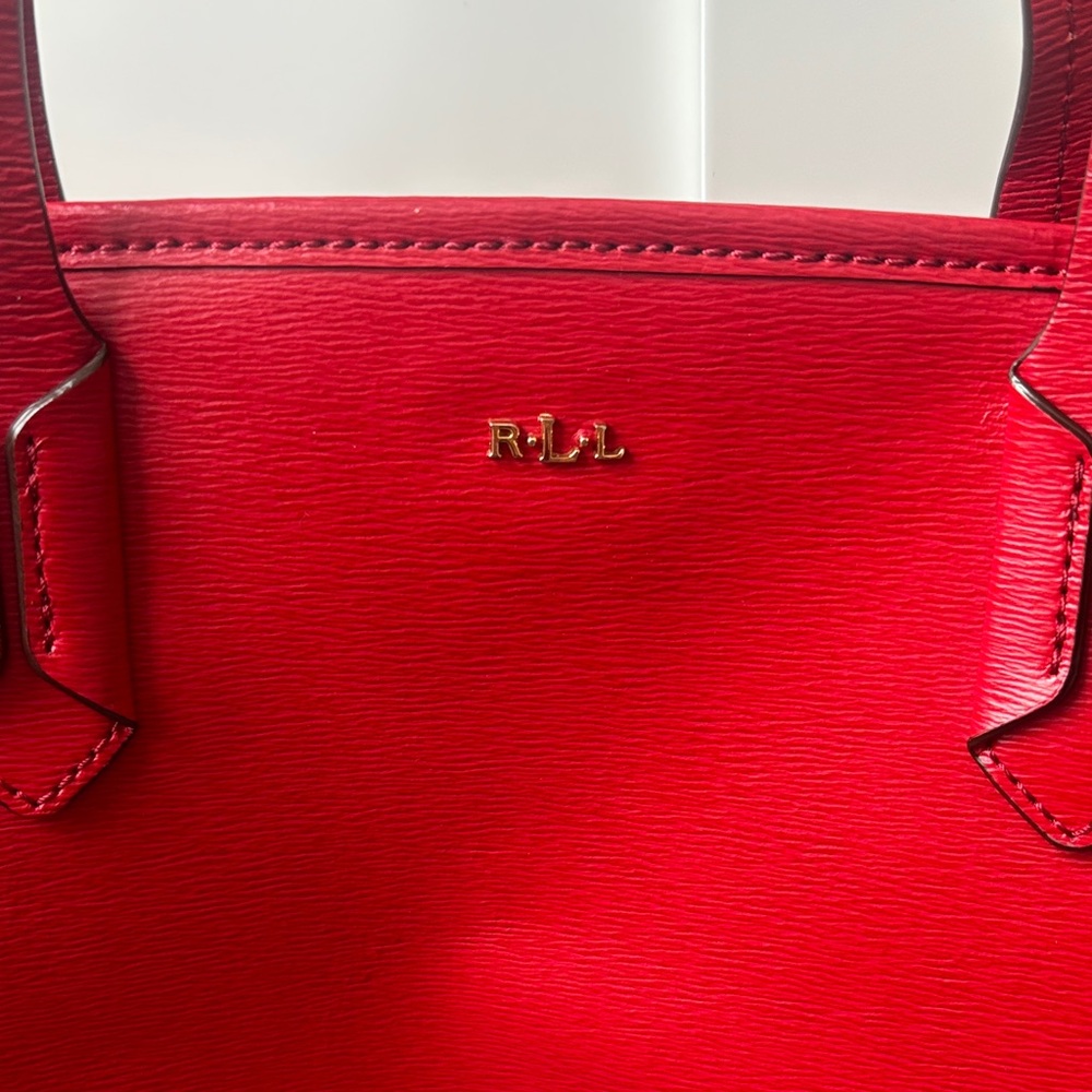 Ralph Lauren Red Leather purse - Picture 3 of 7